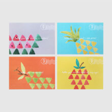 Witty Fruity Postcard with fruit illustrations by Peekmybook