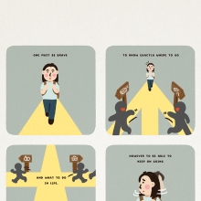 Brave and Courageous art print by Peekmybook