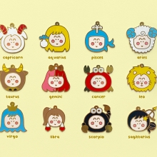 Zodiac Enamel Charms & Keychains by Peekmybook