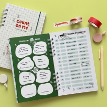 Inside pages of Count on Me Financial Planner