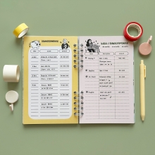 Inside pages of Count on Me Financial Planner