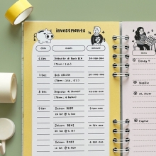 Inside pages of Count on Me Financial Planner