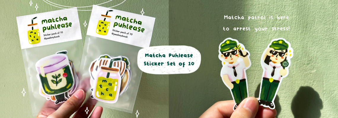 Matcha Puhlease sticker by Peekmybook