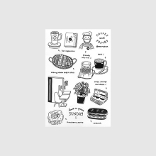 Coffee-and-Pastry-sticker-cover Coffee & Pastry transparent sticker sheet – vinyl stickers by Peekmybook