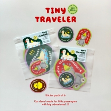 Tiny-Traveler-Car-Decal-1 Cute baby on board car decal illustration