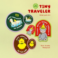 Tiny-Traveler-Car-Decal-3 Cute baby on board car decal illustration