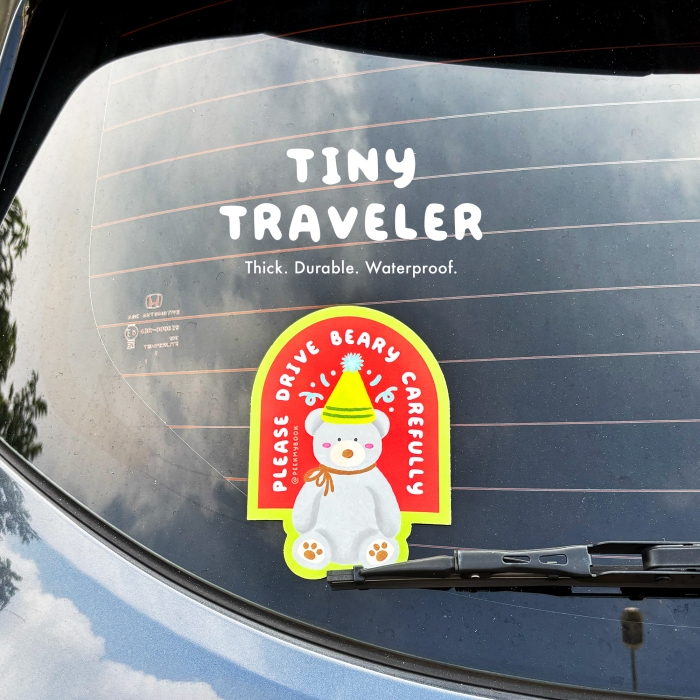 Tiny-Traveler-Car-Decal-7 Cute baby on board car decal illustration