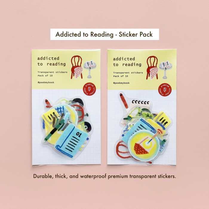 Addicted-to-Reading-Sticker-Pack-1 Peekmybook Addicted to Reading cozy reading decorative sticker pack