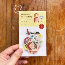 Addicted to Reading Sticker Pack 3 Peekmybook Addicted to Reading cozy reading decorative sticker pack