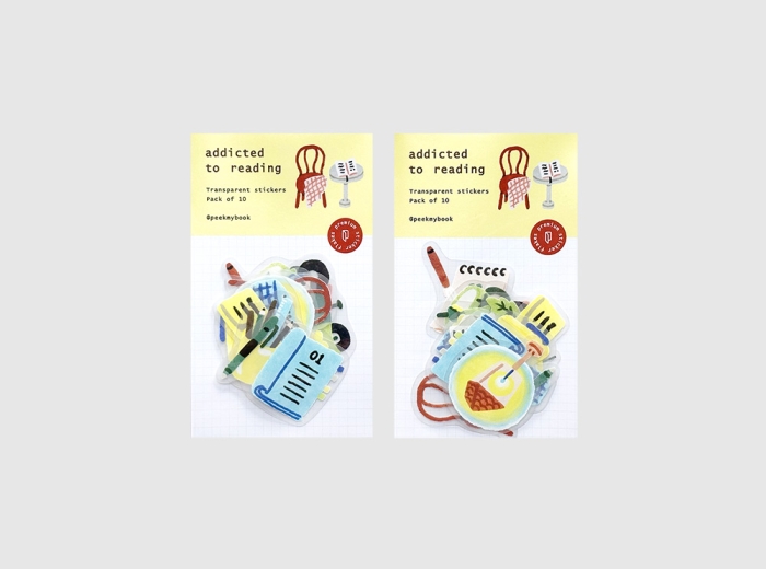 Peekmybook Addicted to Reading cozy reading decorative sticker pack