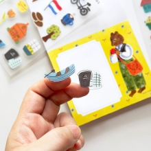 Whimsical Netherlands travel themed transparent sticker