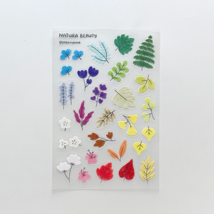 Natura-Beauty-Transparent-Sticker-3 Plant and floral transparent vinyl stickers