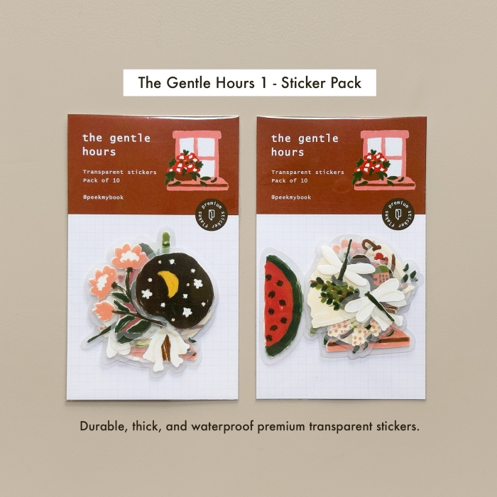 The-Gentle-Hours-1-Sticker-Pack-1 Aesthetic everyday objects decorative stickers for planner Peekmybook