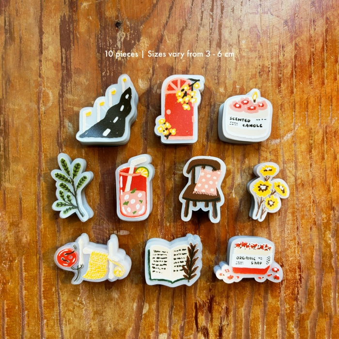 Aesthetic everyday objects decorative stickers for planner Peekmybook