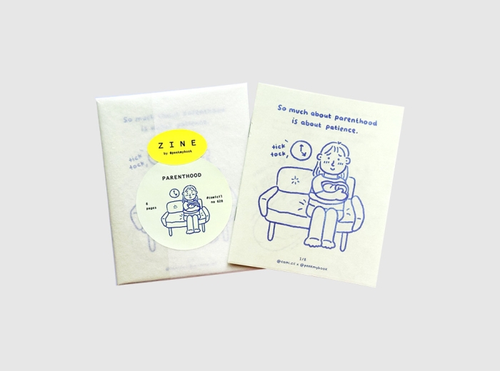 Peekmybook Parenthood illustrated zine cover