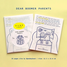 Peekmybook Dear Boomer Parents illustrated zine booklet