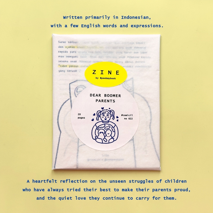 Peekmybook Dear Boomer Parents illustrated zine booklet