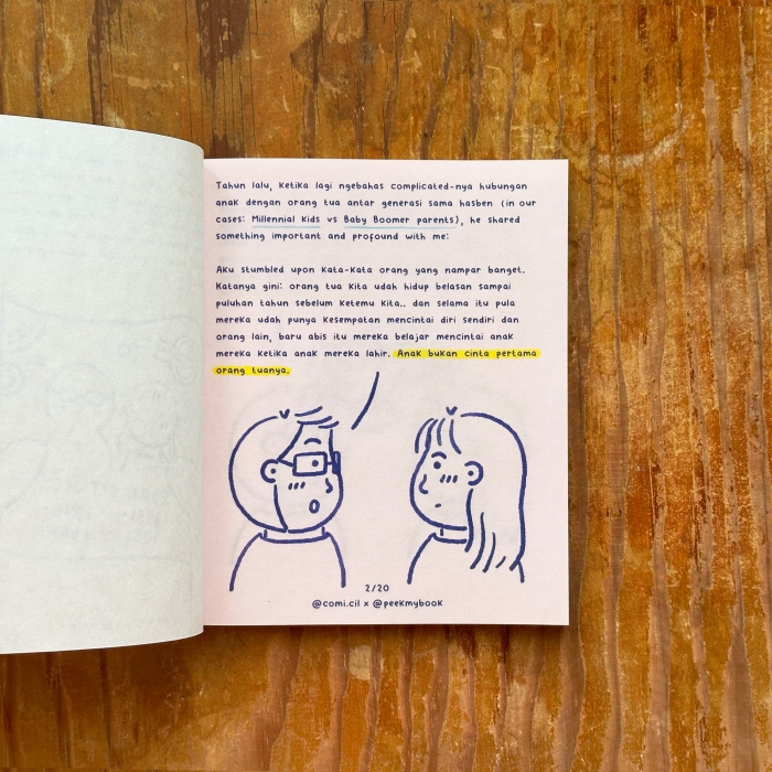 Peekmybook Dear Boomer Parents illustrated zine booklet
