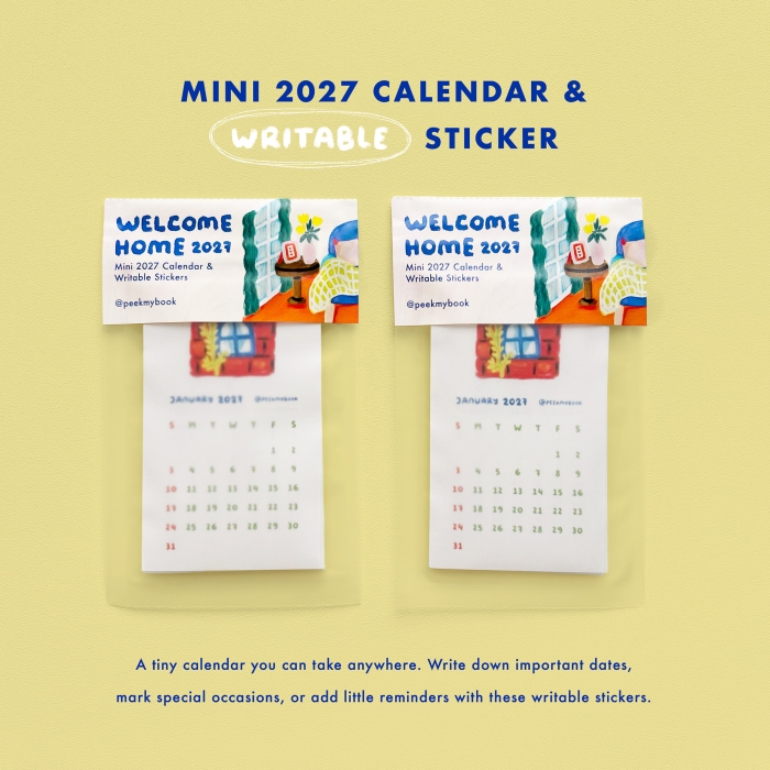 2027-Writable-Calendar-Sticker-1 Mini 2027 writable calendar sticker pack by Peekmybook