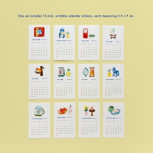 2027-Writable-Calendar-Sticker-2 All 12 mini writable calendar stickers for January to December 2027