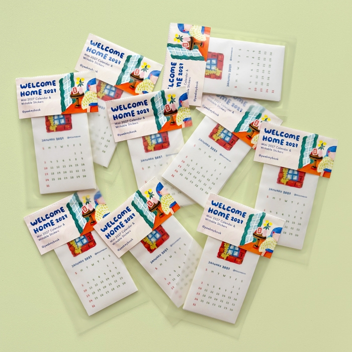 2027-Writable-Calendar-Sticker-4 Mini 2027 writable calendar sticker pack by Peekmybook