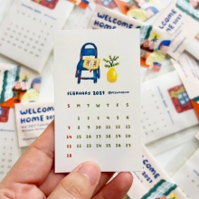 2027-Writable-Calendar-Sticker-5 Close up photo of mini 2027 writable calendar sticker pack by Peekmybook
