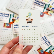2027-Writable-Calendar-Sticker-6 Close up photo of mini 2027 writable calendar sticker pack by Peekmybook