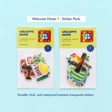 Welcome-Home-1-Sticker-Pack-1 Welcome Home 1 transparent illustrated sticker pack by Peekmybook