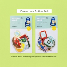 Welcome Home 2 transparent illustrated sticker pack by Peekmybook