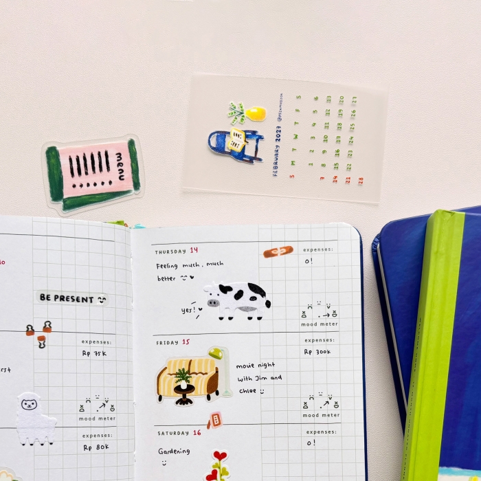 Welcome-Home-2027-Calendar-Sticker-4 Mini 2027 transparent calendar sticker pack by Peekmybook