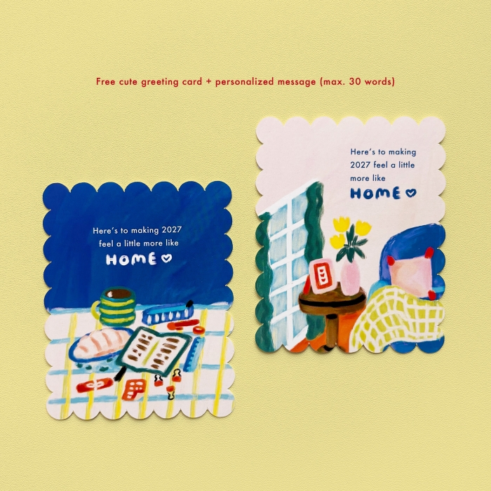 Welcome Home 2027 Christmas Gift Set Hampers-4 Personalized greeting card included in the Welcome Home gift set
