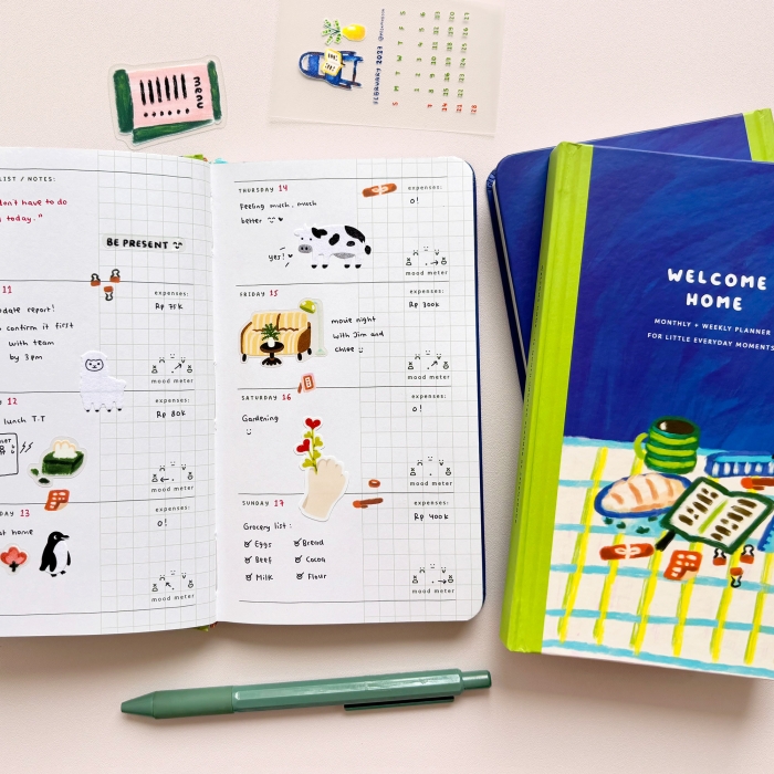 Welcome-Home-2027-Pocket-Planner-9 Compact pocket-sized Welcome Home 2027 undated planner by peekmybook
